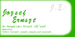 jozsef ernszt business card